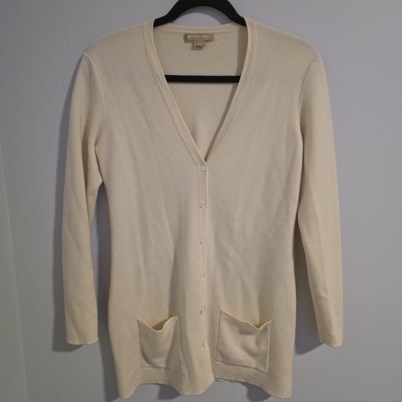 Michael Kors Soft Cream Button Cardigan - Medium - Picture 3 of 6